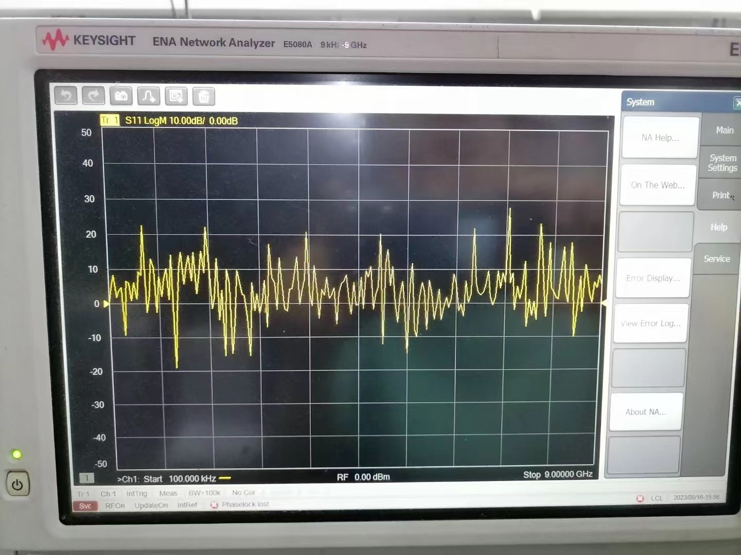 维修前仪器故障现象